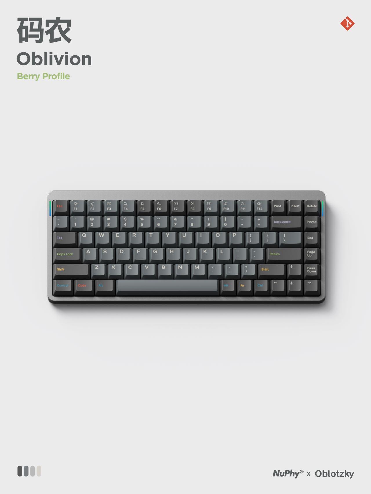NuPhy Oblivion Programmer Keycaps Release – Official Berry Profile Set