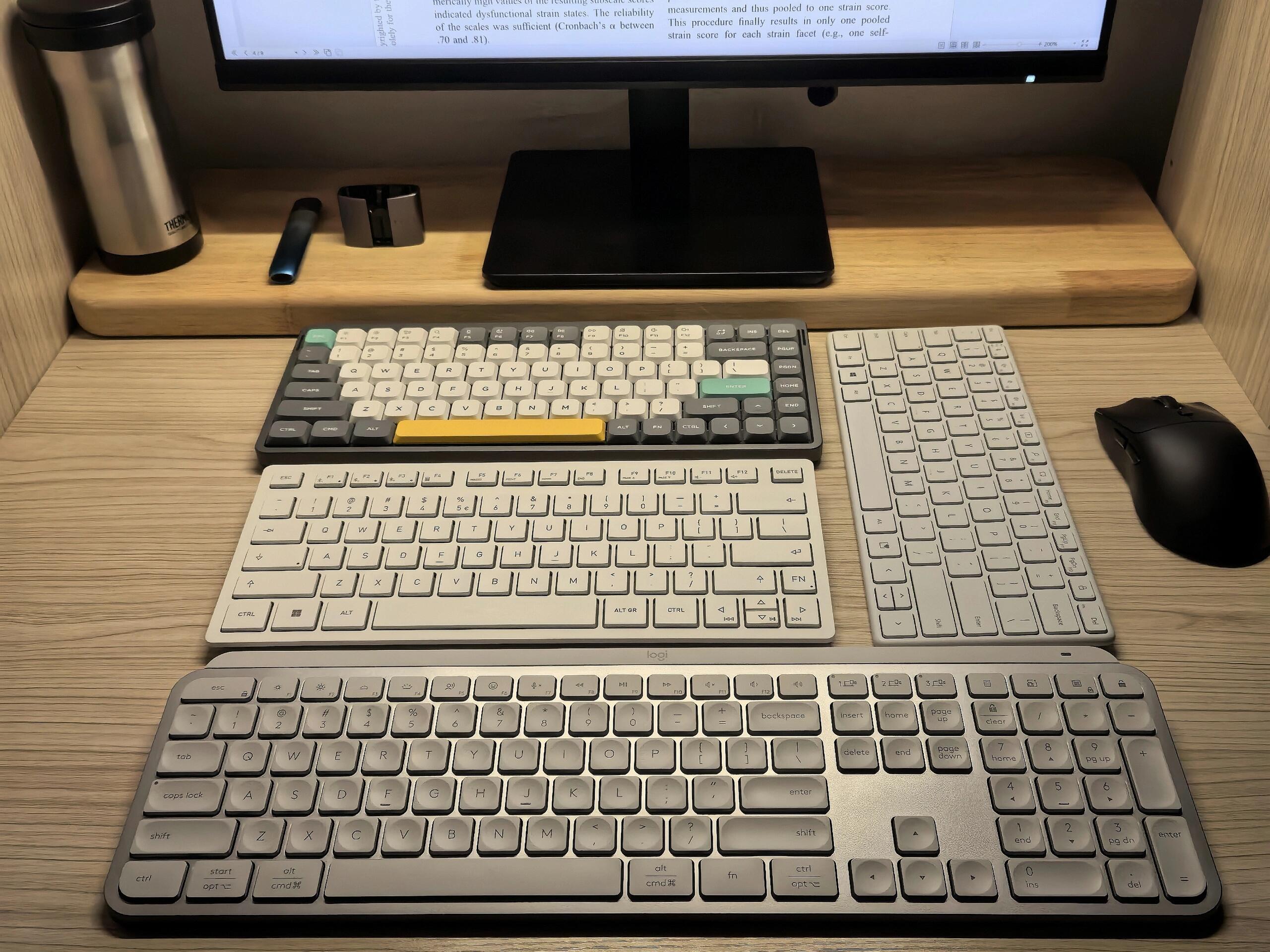 Best Thin Membrane and Low-Profile Keyboards: Nuphy Air75 v2, Cherry KW7100 Mini, Microsoft Designer, Logi MX Keys S