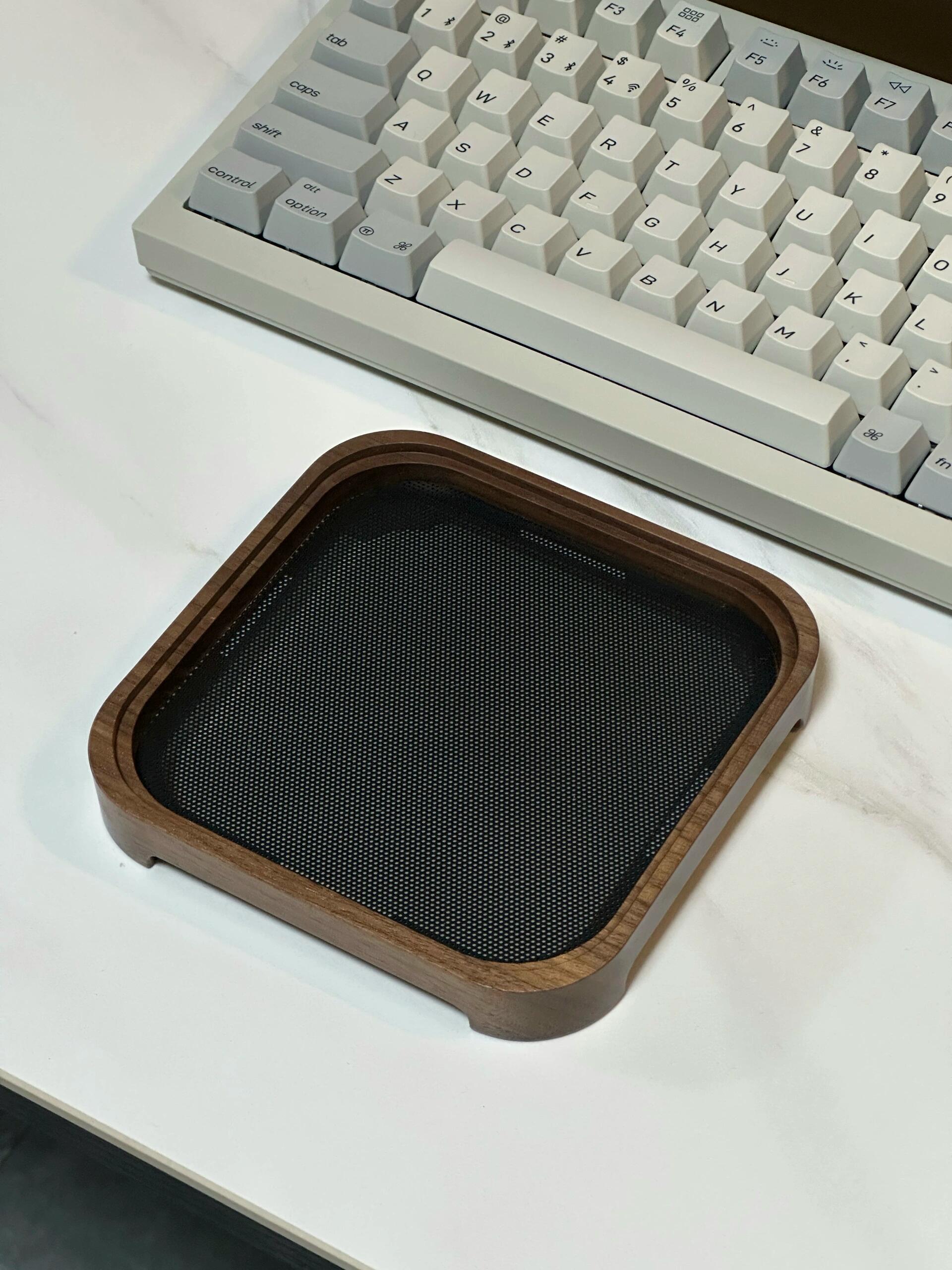 Complete Mac mini M4 Desktop Setup with Walnut Wood Second Generation Stand