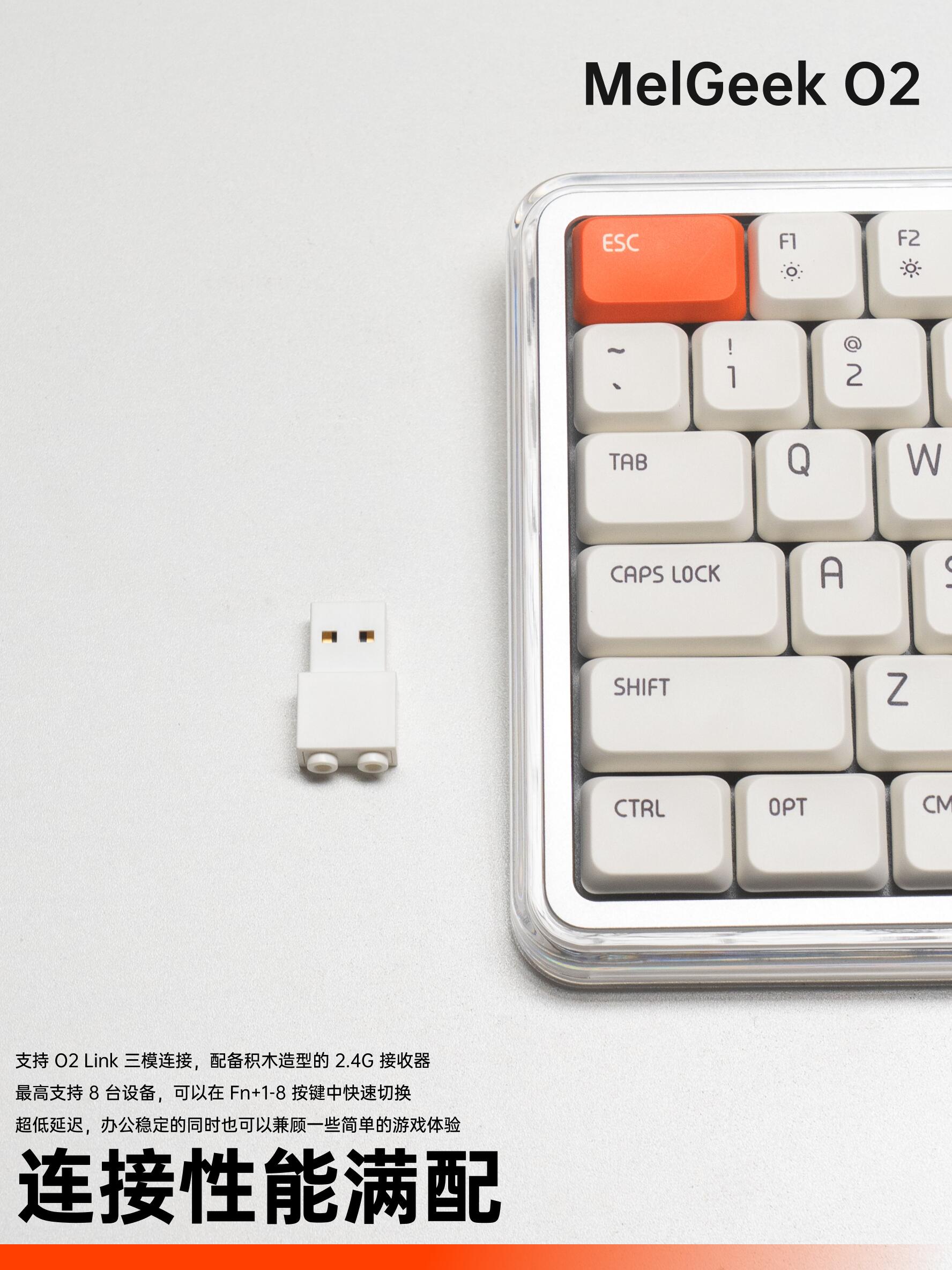 MelGeek O2 Keyboard: Tri-Mode Low-Profile Mechanical Keyboard for Mac Users